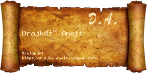 Drajkó Anett névjegykártya